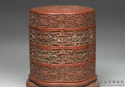 图片[2]-Three tiered set of carved polychrome lacquer boxes in the shape of six lobes, Qing dynasty (1644-1911)-China Archive